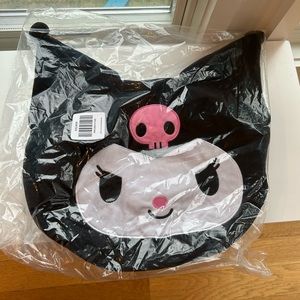 NWT Kuromi Face Plush Tote Bag